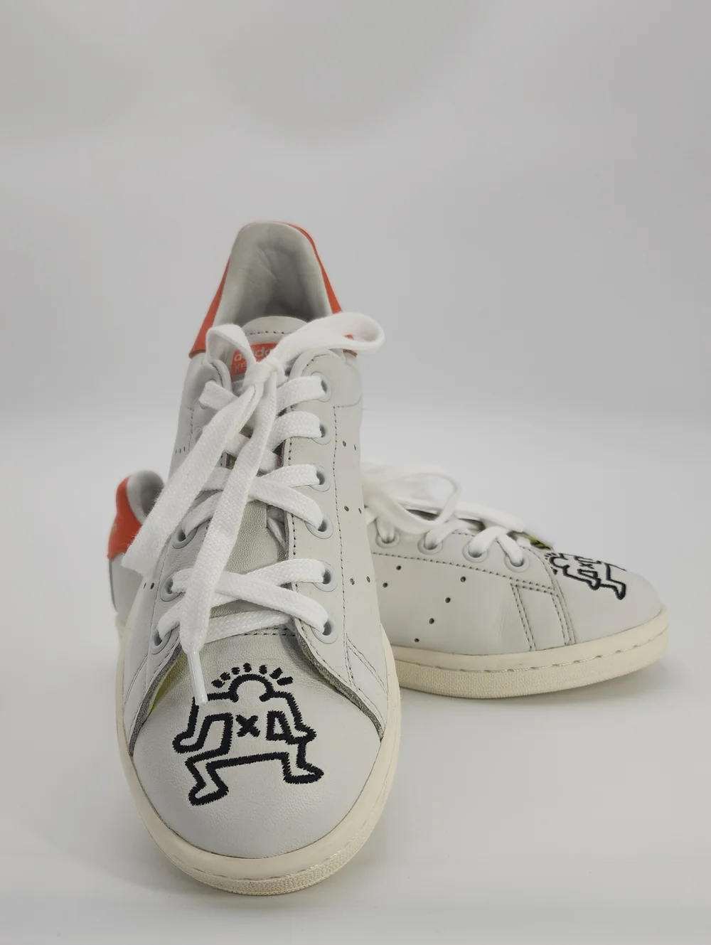 ADIDAS | Stan Smith x Keith Haring PopArt EE9295 White Orange Men's Size 4
